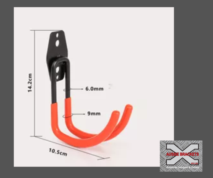 garage wall hook curved 10.5cm