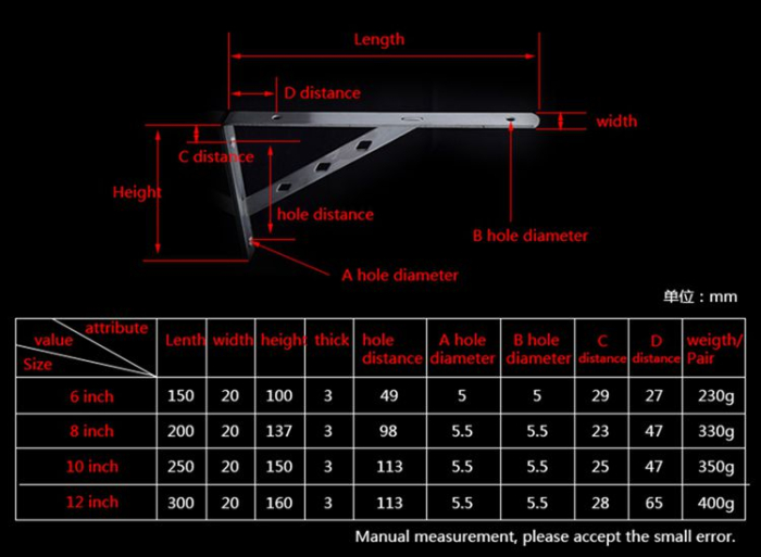 stainless steel fixed brackets