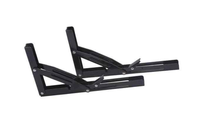 Black Ecoated Fold Down Steel Bracket